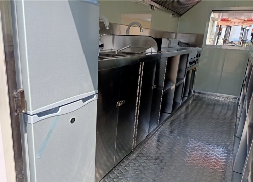 mobile bbq trailer with commercial kitchen equipment
